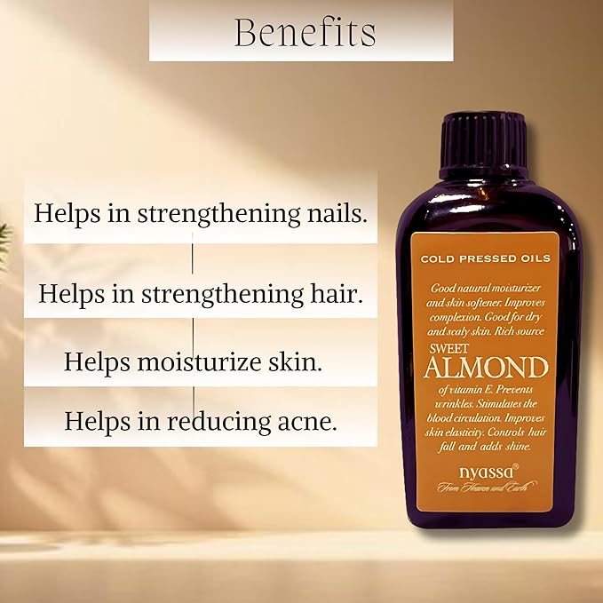 Nyassa Sweet Almond Cold Pressed Oil - 100 Ml