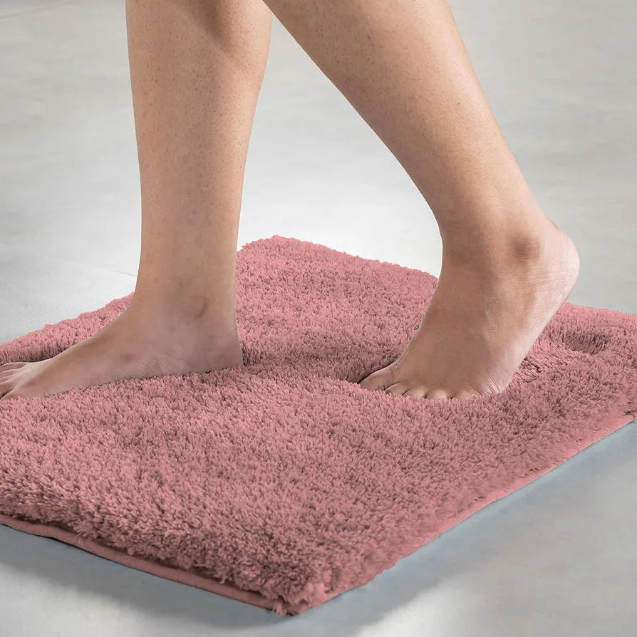 Luxe Home International Microfiber Bath Mat Super Soft Non Slip Vegas Rectangular Mats 45x75 cm Colour Fuscia