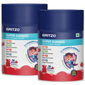 Gritzo Super Gummies Multivitamin for Kids Natural Strawberry Flavour - 30 gummies Each (Pack of 2)