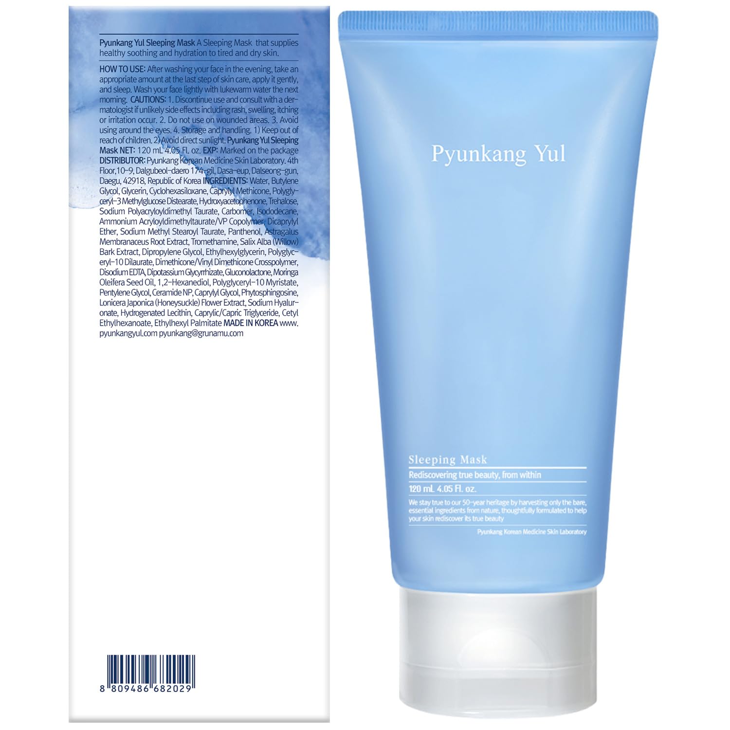 [PKY] Pyunkang Yul Sleeping Mask for Creating Moisture Barrier during Night, Ceramide and Hyaluronic Acid for Skin Hydration, Zero Irritation, Korean Skincare (120ml)