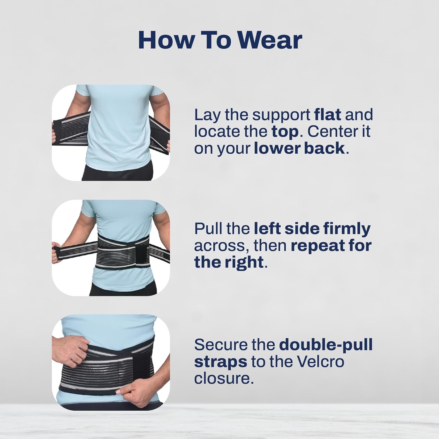 three60+ Back Pain Relief Belt | Waist Belt for Back Pain for Woman & Men | Lumbar Support with Adjustable Strap to Improve Posture, Spine Alignment | Size M - (32-36 Inch) | 1 Unit