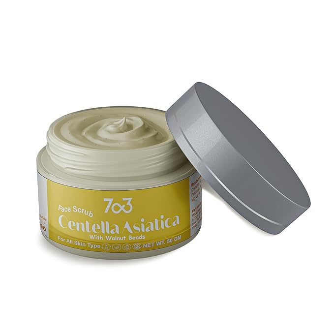 7o3 Face Scrub With Centella Asiatica & Walnut Beads – Exfoliating & Rejuvenating for Radiant Skin - 50 Ml