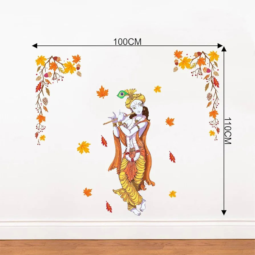 Lord Krishna and Autumn Leaf