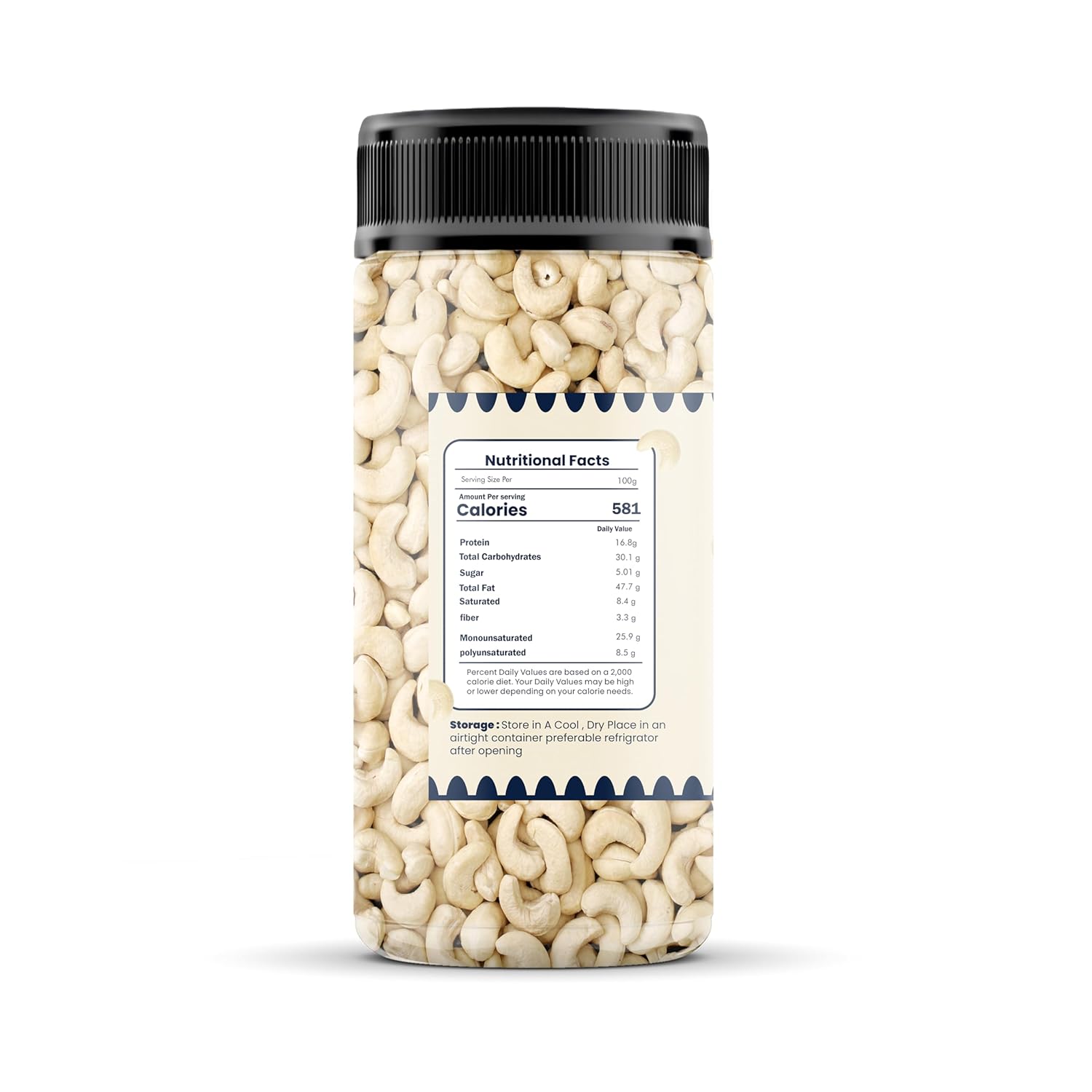 HighFresh Premium Cashew Nuts 250gm | Dry Fruits and Nuts Plain Cashews | 100% Unpolished | Crunchy & Fresh | Rich In Protein, Magnesium & Phosphorus Perfect for Gifting