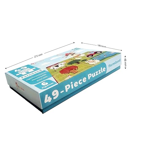 Popcorn Games & Puzzles Farmland 49 Piece Puzzle Kids Jigsaw Game Puzzle Science Educational Toys