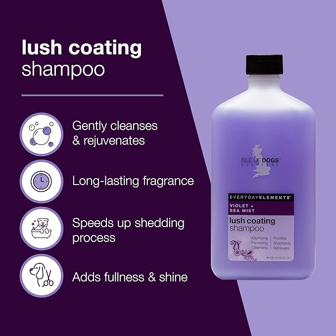 Isle of Dogs Everyday Lush Coating Dog Shampoo | 500 Ml | Violet