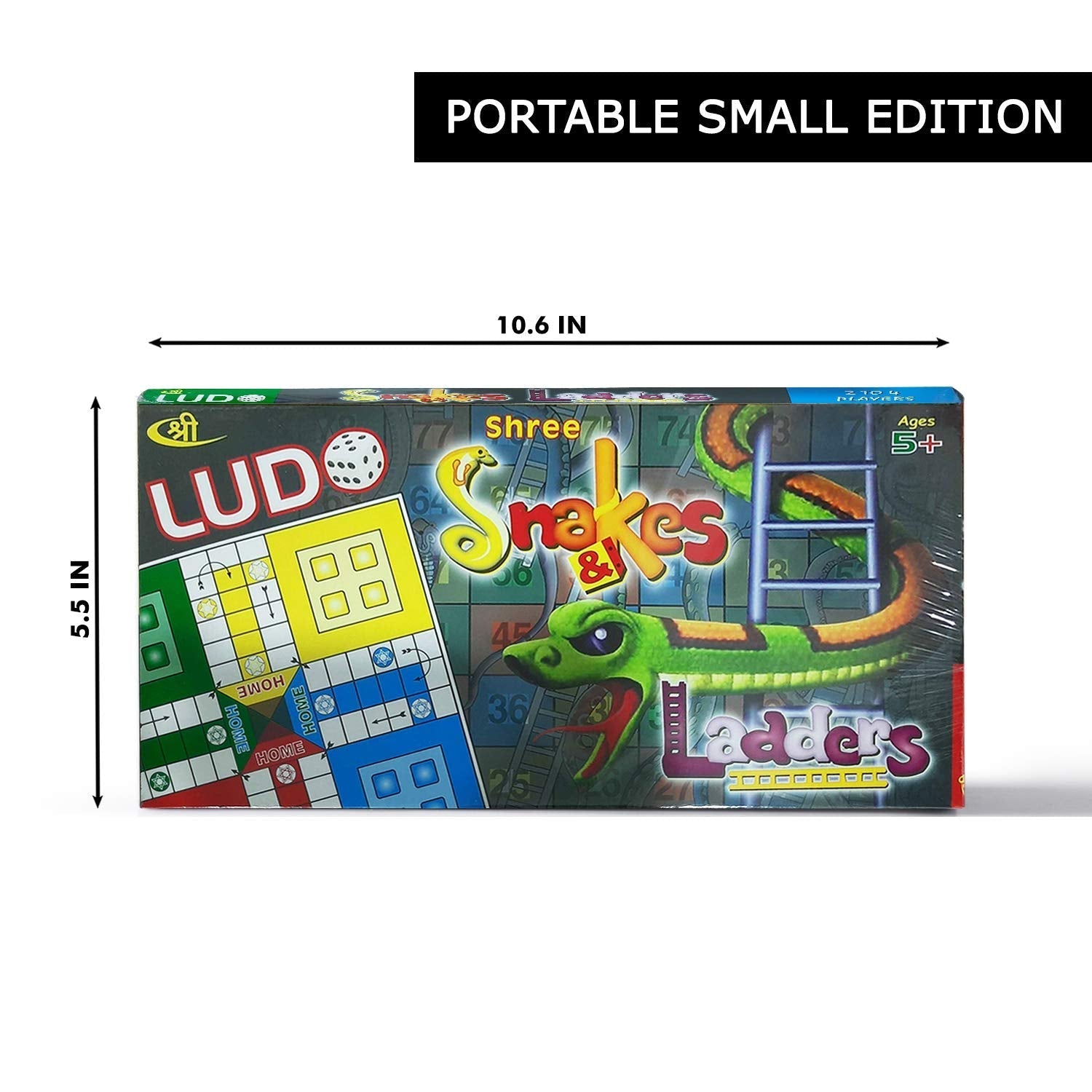 Kids Mandi Ludo and Snake and Ladder Board Game 10 Inch Play Board