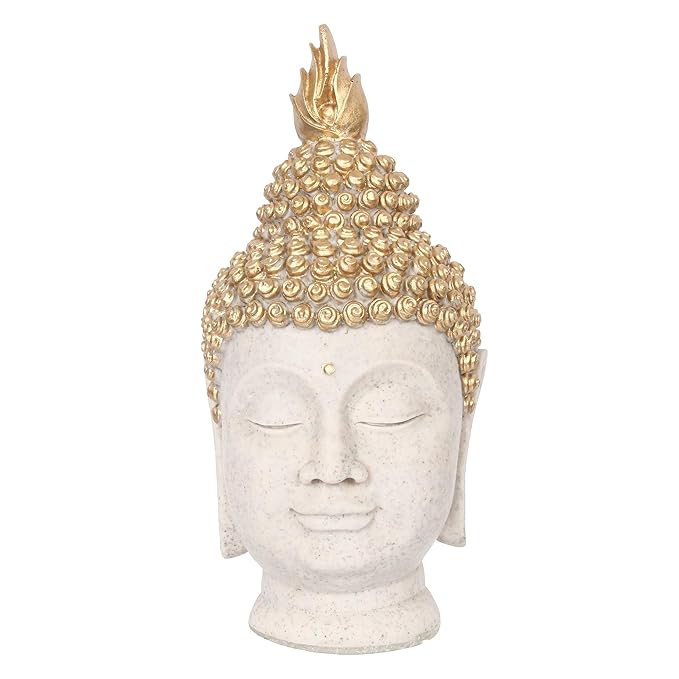 Ecraftindia Decorative Buddha Head Polyresin Showpiece