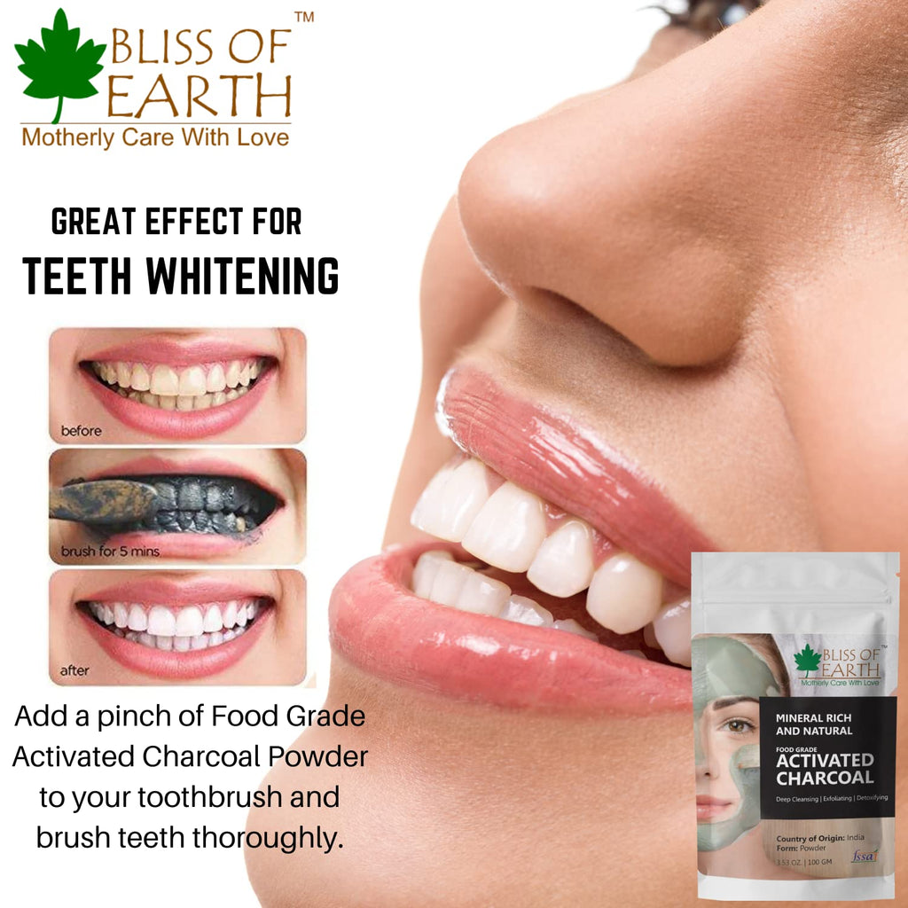 Bliss of Earth Coconut Shell Activated Charcoal Powder 100gm