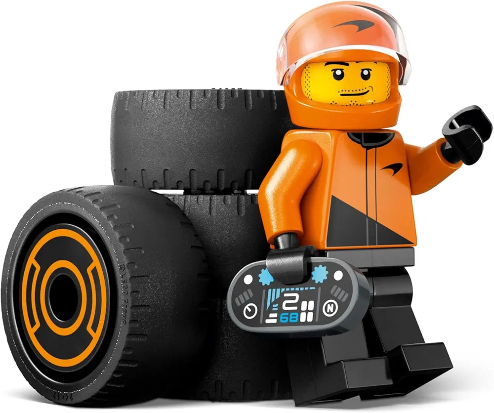 Lego City F1 Driver with McLaren Race Car Mini Vehicle Toy Playset 60442 Building Blocks Toys for 6+ Gift for Boys and Girls