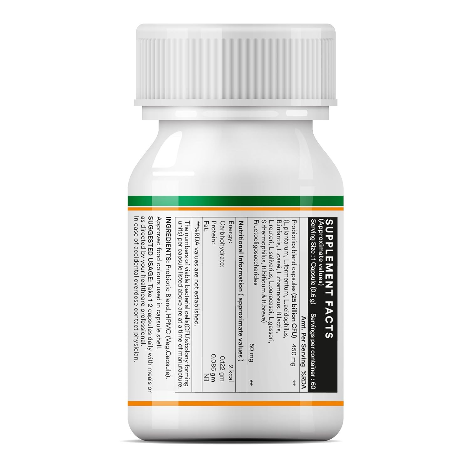INLIFE Prebiotic and Probiotics Forte Supplement for Men & Women 25 billion CFU with 14 Strains | Digestion Gut & Immunity Health Supplement - 60 Capsules (Pack of 1)