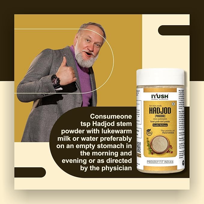 Iyush Herbal Ayurveda Hadjod Powder - 100 gms (Pack of 2)