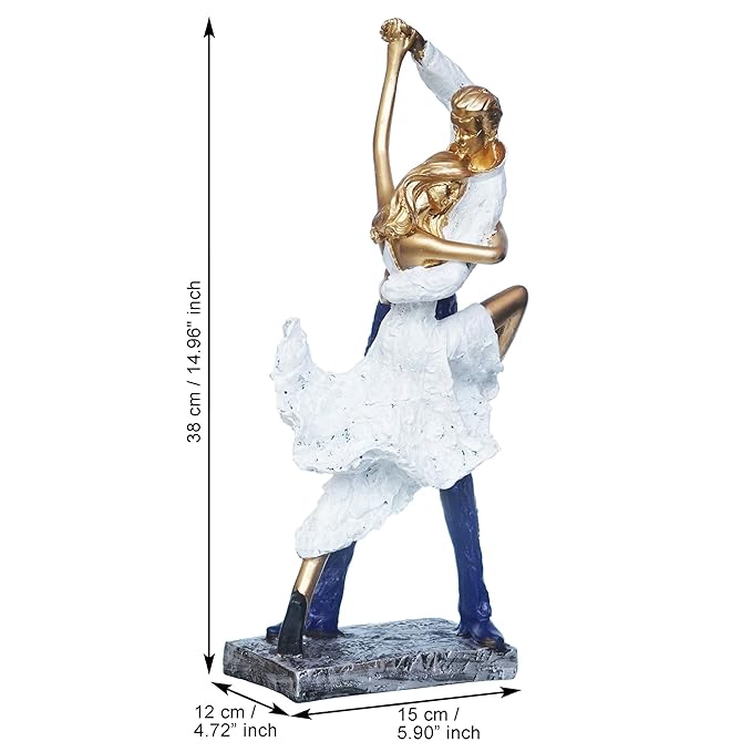 Ecraftindia Tango Dancing Couple Statue Human Figurines Decorative Showpiece