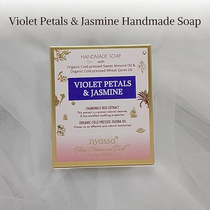 Nyassa Violet Petals & Jasmine Natural Bathing Soap - 150 Gms