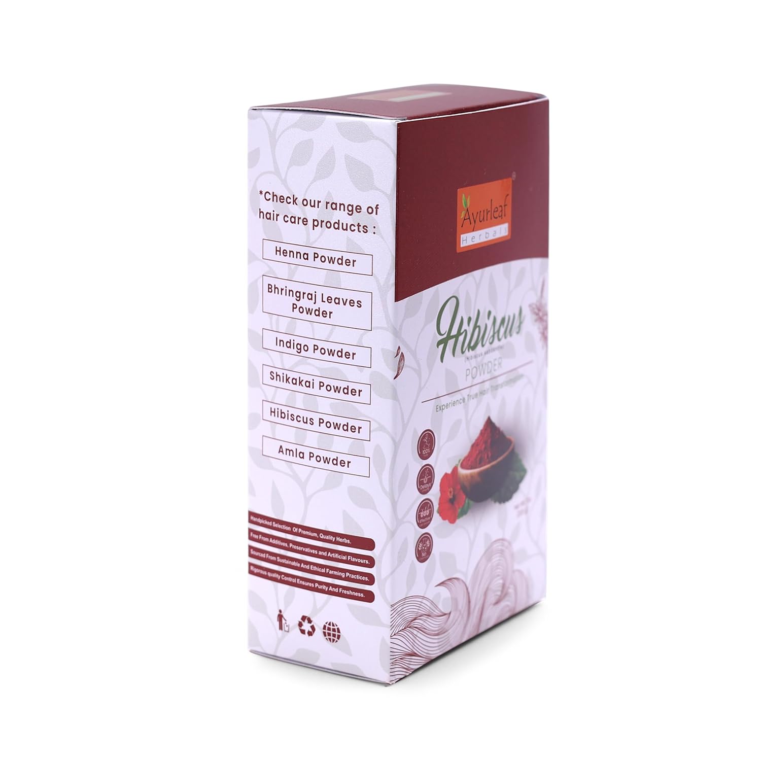 Ayurleaf Herbals Hibiscus Gudhal Flower Powder for Hair Improvement - 200 Gms