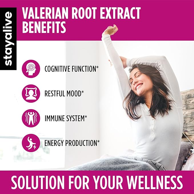 StayAlive Valerian Root Extract Capsules 956mg - 120 caps