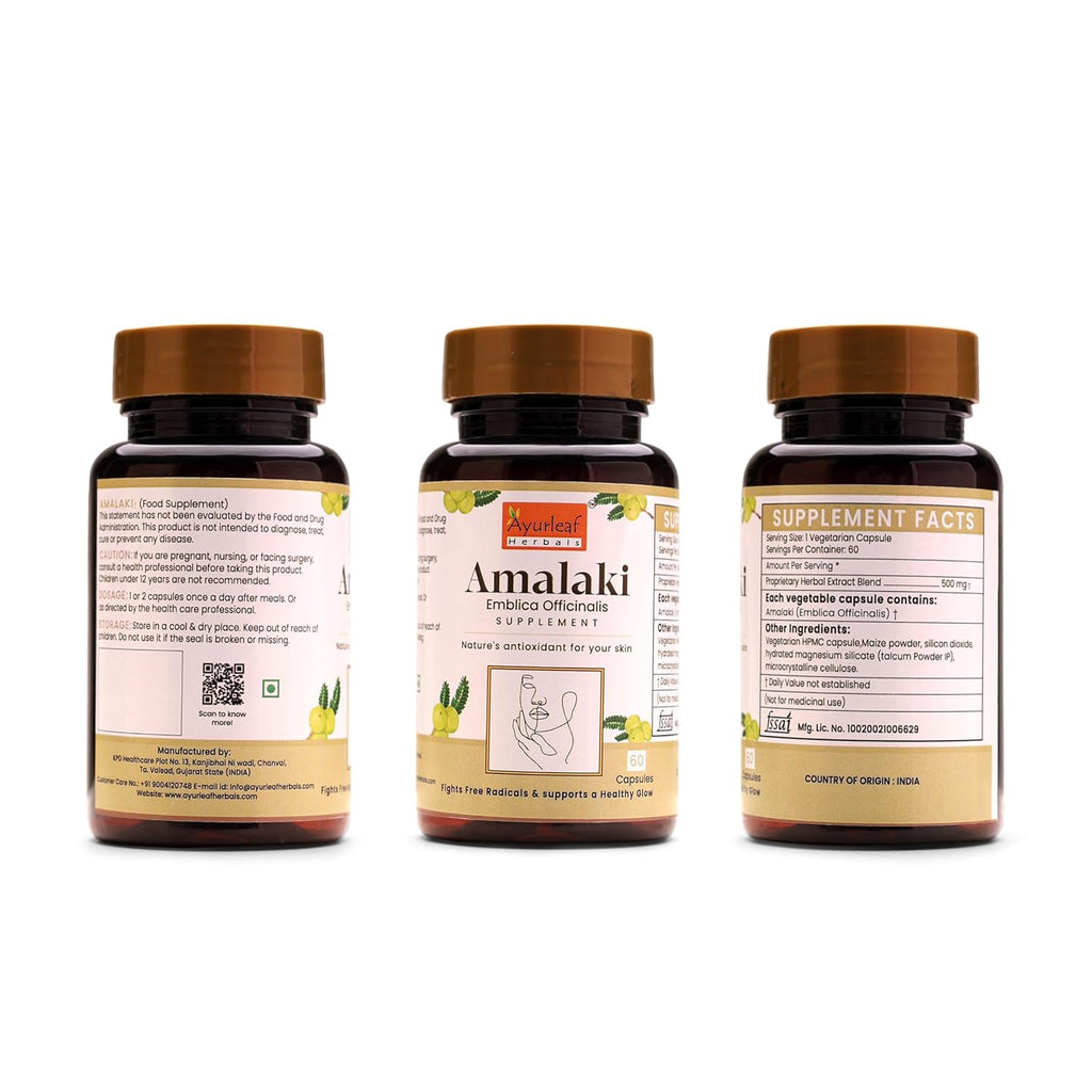 Ayurleaf Herbals Amalaki Capsules - 60 Caps (Pack of 2)