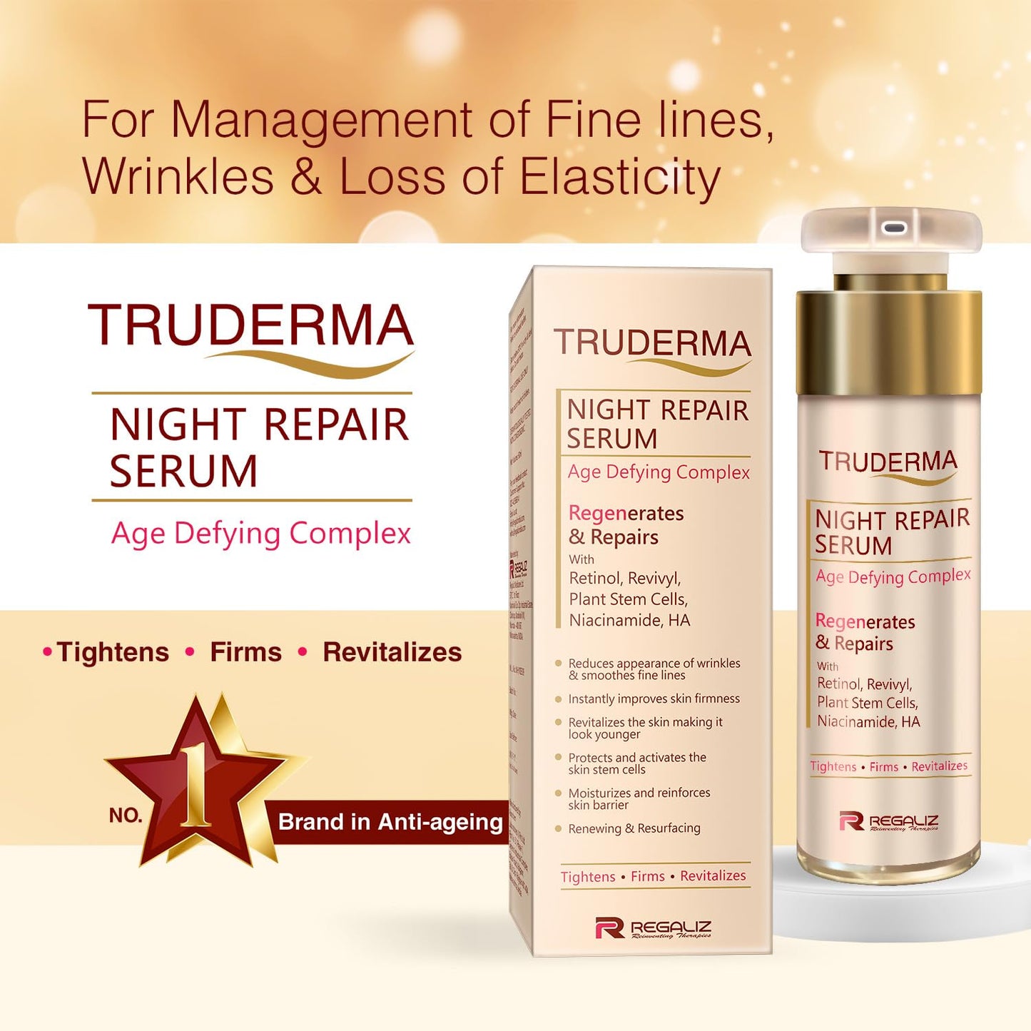 Regaliz Truderma Night Repair Serum - 30 ml