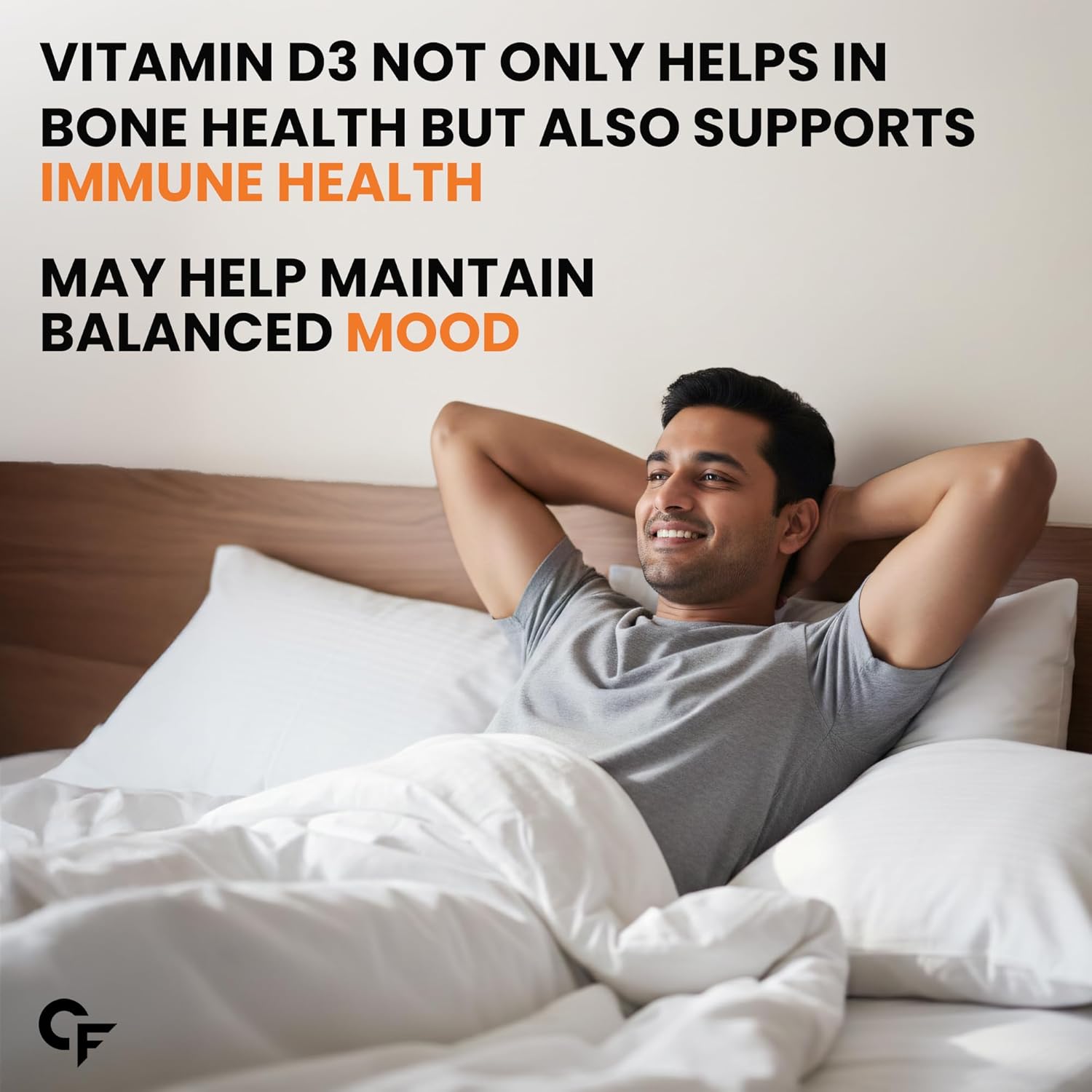 Carbamide Forte Vitamin D3 K2 Supplement | Vitamin K2 MK7 To Support Bone & Heart Health | Veg D3 - Lichen - 60 Tablets