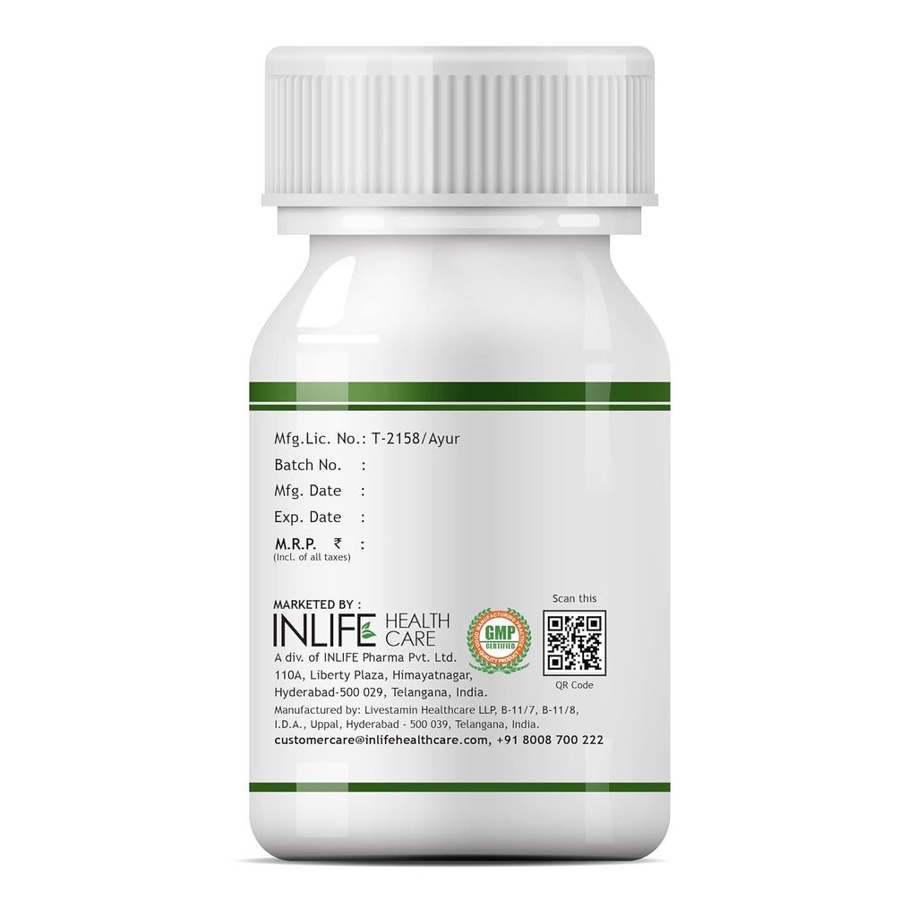 INLIFE Moringa Capsules 500mg | Leaf Extract (10:1) Powder Supplement | Water Distillation Extraction | Quick Absorption than Tablet - 60 Vegetarian Capsules (Pack of 1, 60)