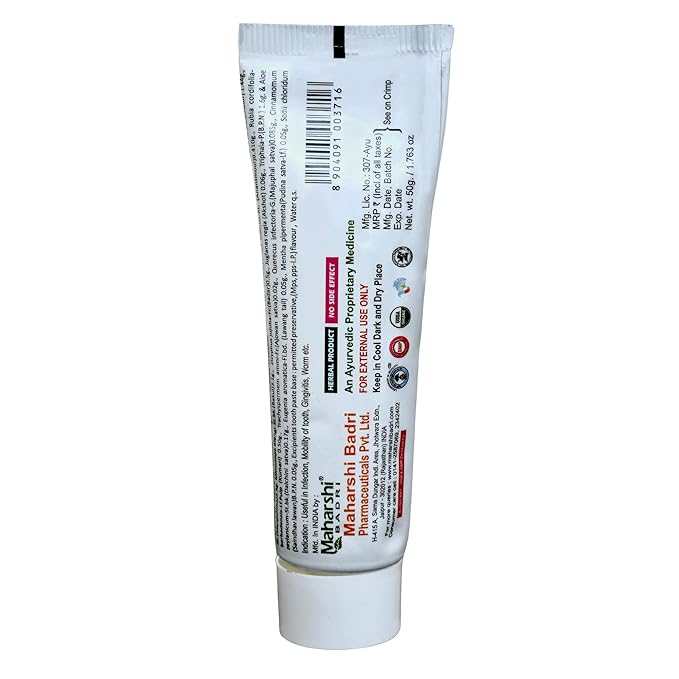 Maharshi Badri Neem Toothpaste for Cavities - 50 gms Each (Pack of 2)