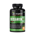 Go Organic Plant based organic Vitamin D3 Vitamin D3 + K2 Capsules, Vitamin K2-7 to Support Bone & Heart Health in Men & Women – 120 Capsules,Plant-Based Vitamin D3K2