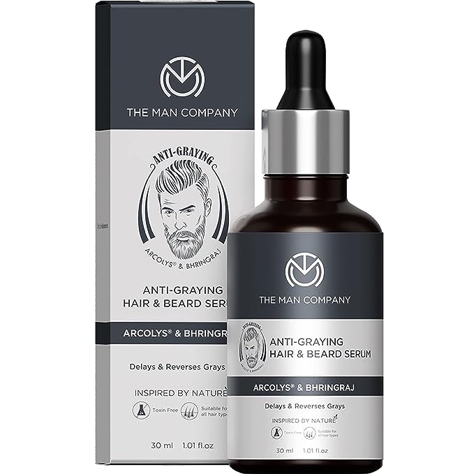 The Man Company Anti-Graying Hair & Beard Serum for Men - 30ml