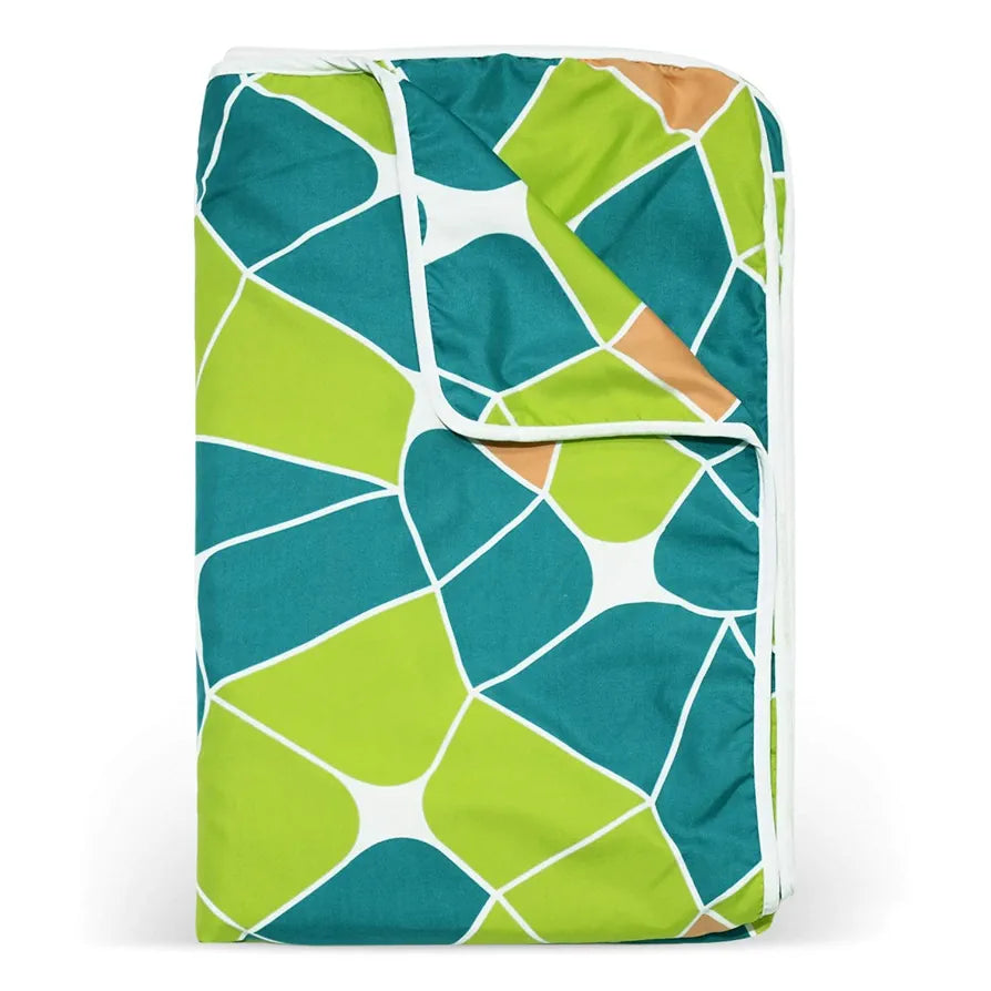 Divine Casa 120 GSM Summer Quilt Brushed Microfibre 3 Layer Breathable Single Dohar AC Blanket Lightweight Warm Rajai Throws for Bed TC - 120 Colour Sea Green