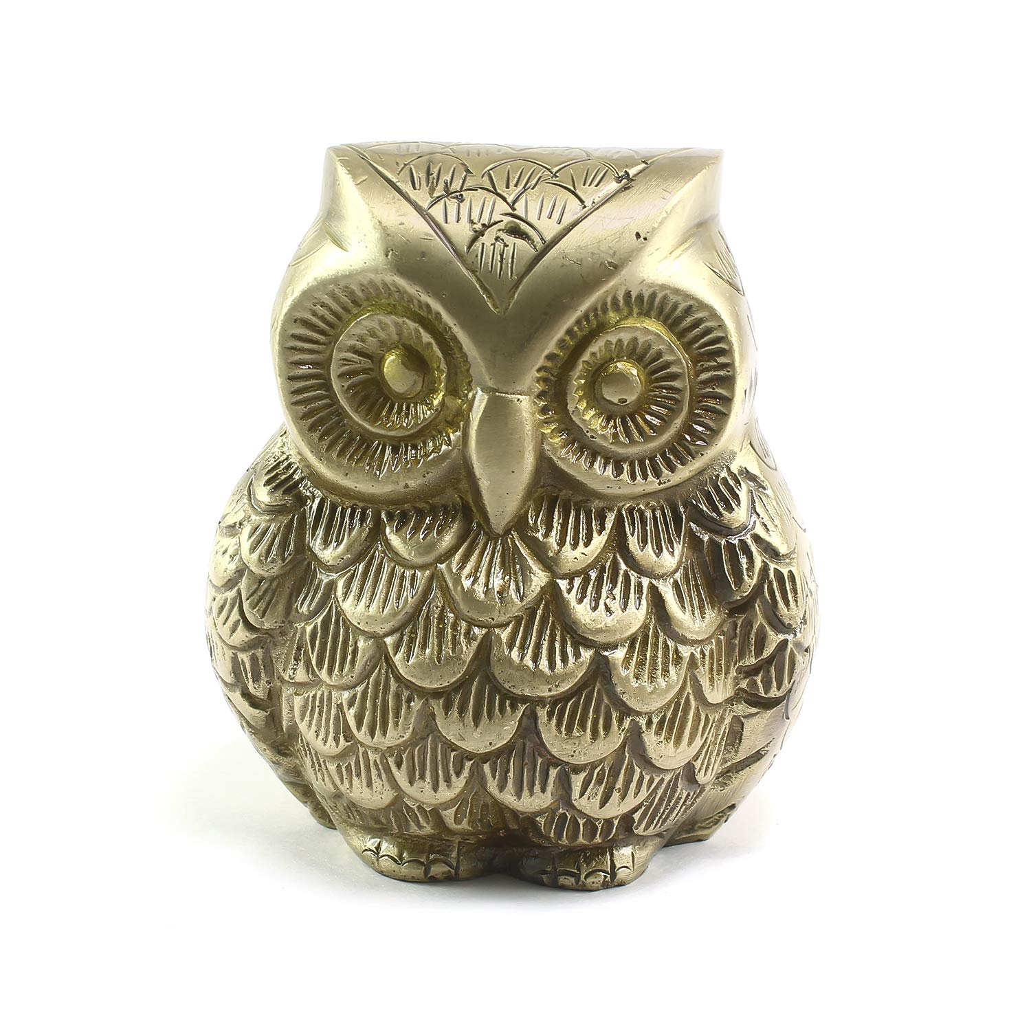 Ecraftindia Brass Decorative Owl Showpiece