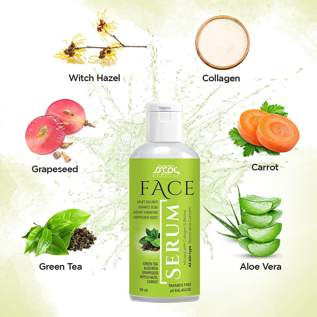 Sscpl Herbals Face Serum Infused with Collagen - 50 ml (Pack of 2)
