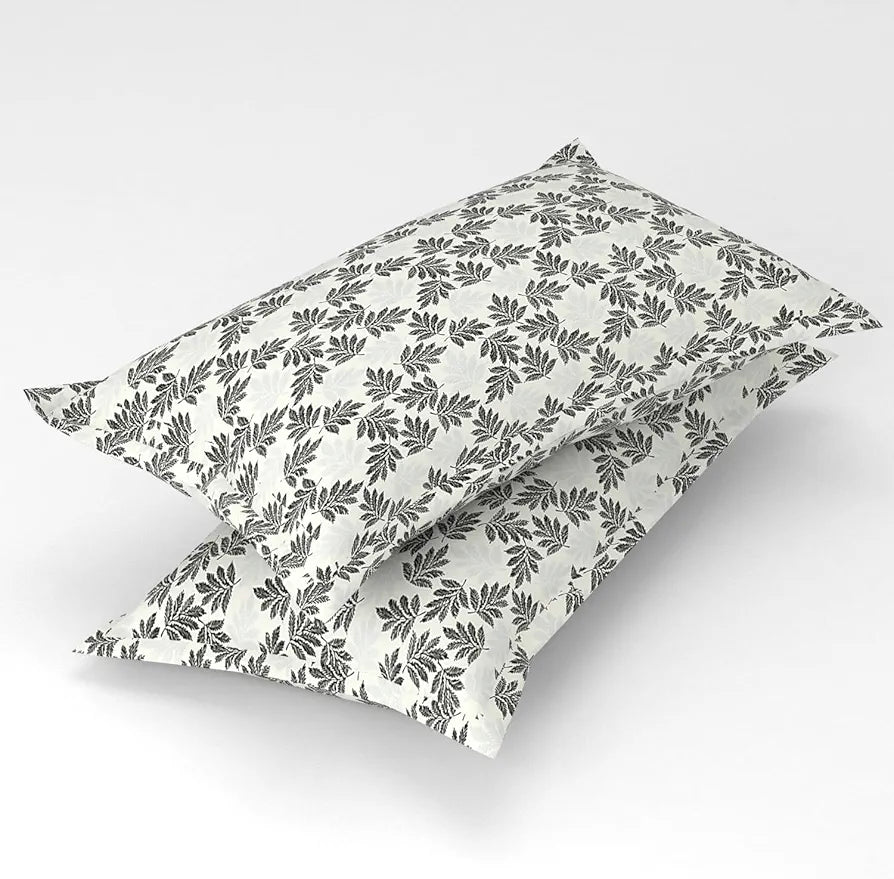 Homefab India 180 TC Glace Cotton Double BedSheet with 2 Pillow Covers Grey