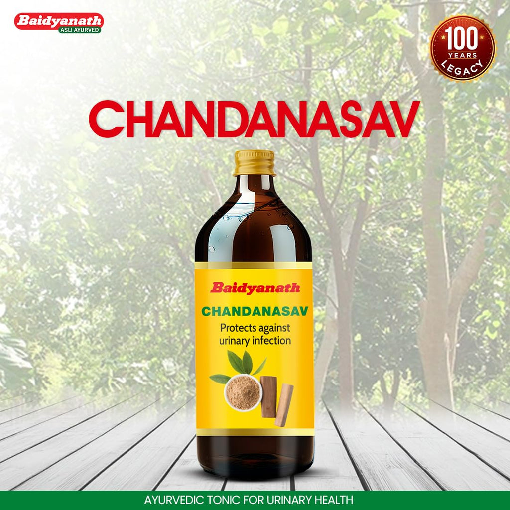 Baidyanath Chandanasav | Effective in Urinary Disorders and Kidney Diseases | With Rakt Chandan, Safed Chandan, Manjith, Mulethi | 450ml