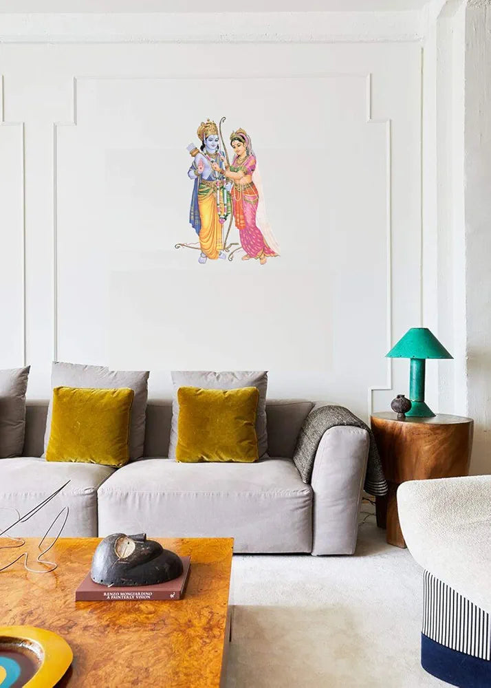 Rangoli White Glossy Vinyl Wall Sticker Premium Self-Adhesive Waterproof Parent-13 Design-6