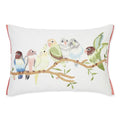 Haus & kinder Cotton Decorative Embroidered Cushion Cover | Colour Birds On Branch