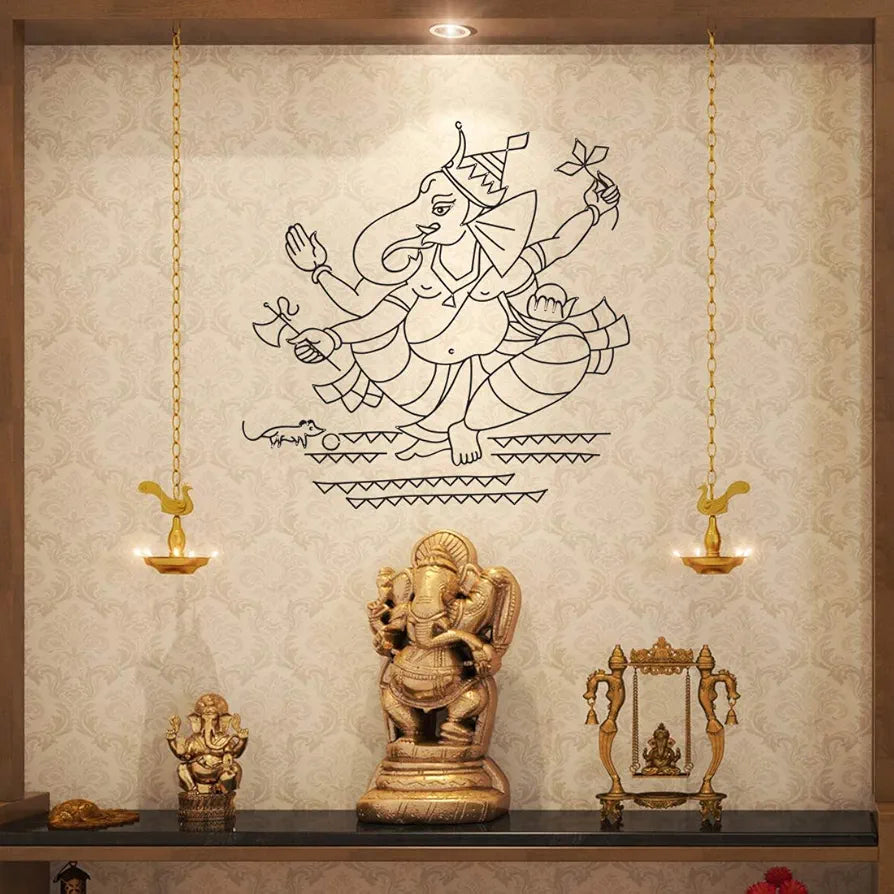 Rangoli Vinyl Wall Sticker Self-Adhesive Wall Decor Parent 5 Design-22