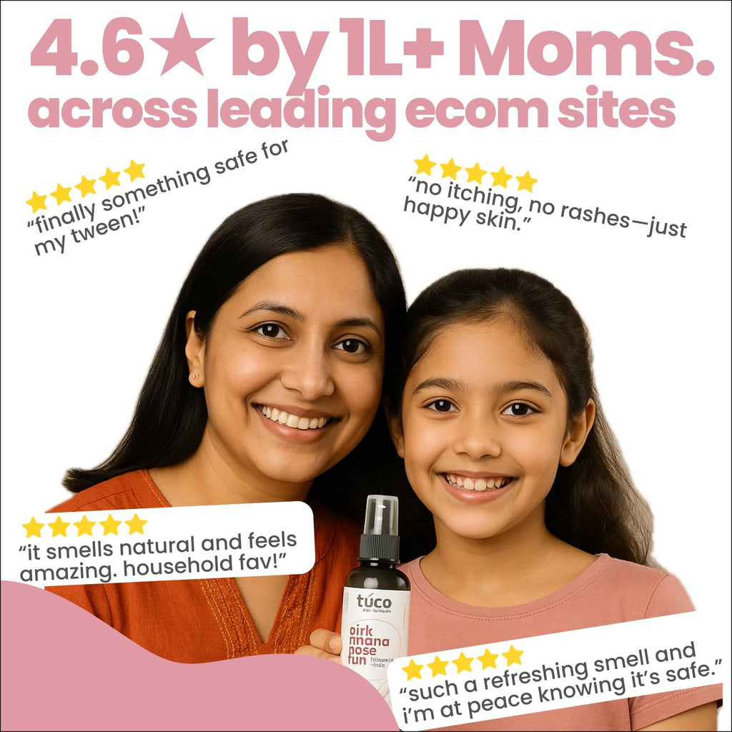 TucoÂ® Kids Natural Magic Mist for Girls | Body Spray | Gentle & Safe Perfume for Kids and Baby | Long Lasting with Mild & Delicate Fragrance | Papaya & Rose Water Extract | 100ml