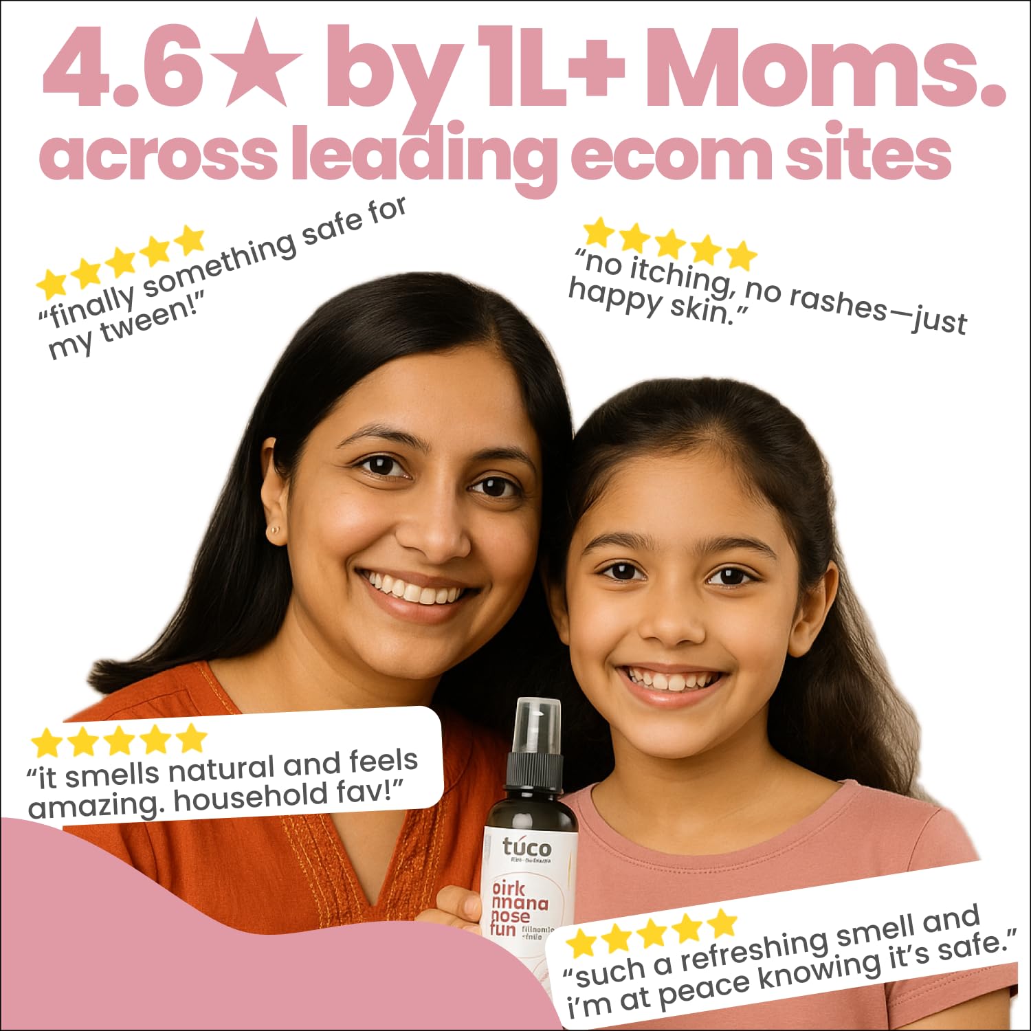 TucoÂ® Kids Natural Magic Mist for Girls | Body Spray | Gentle & Safe Perfume for Kids and Baby | Long Lasting with Mild & Delicate Fragrance | Papaya & Rose Water Extract | 100ml