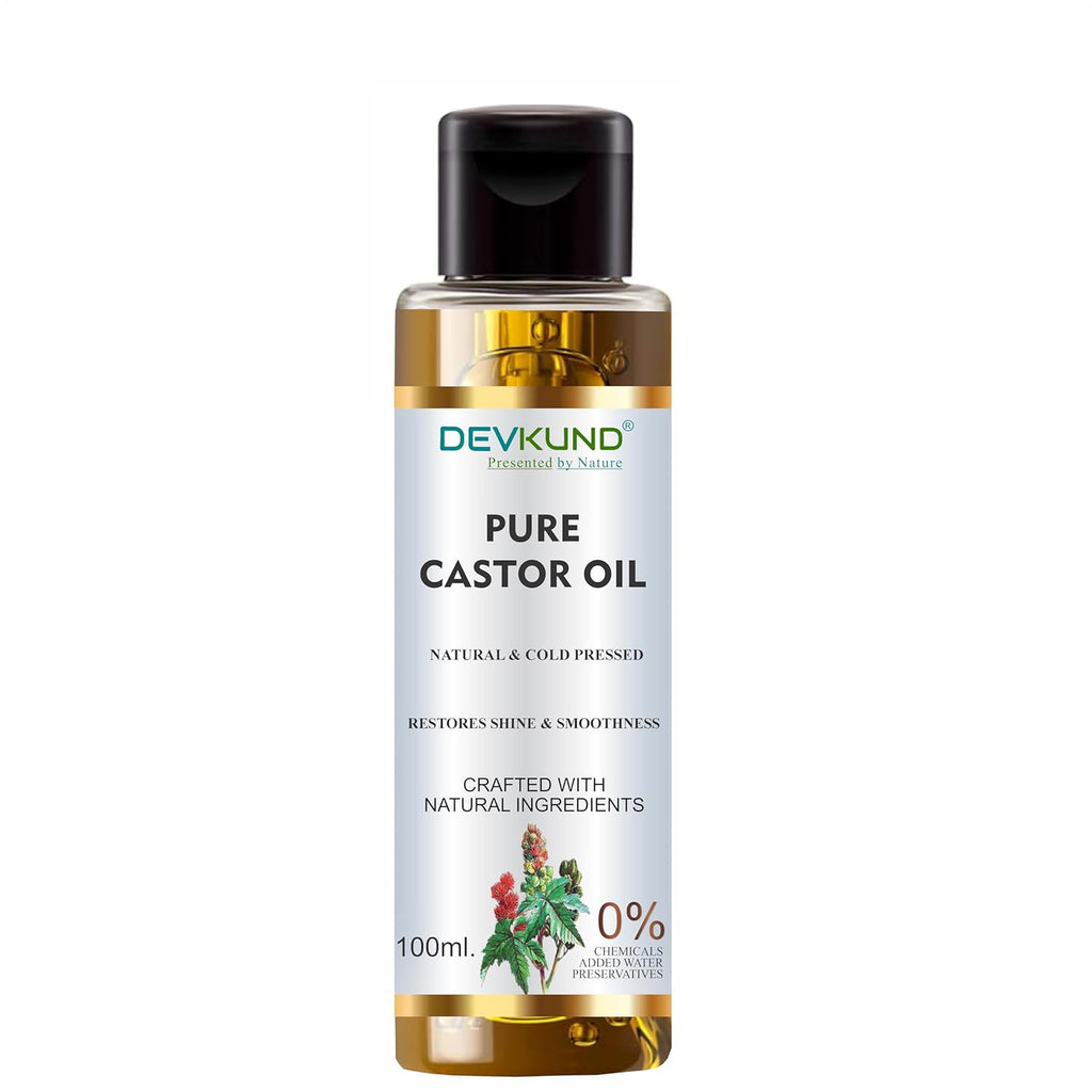 DEVKUND PRESENTED BY NATURE Castor Oil (Arandi Oil) - Premium Cold Pressed for Hair & Skin Care - 100mlCastor Oil (Arandi Oil) - Premium Cold Pressed for Hair & Skin Care - 100ml