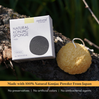 ILEM JAPAN Natural Japanese Konjac Sponge Face