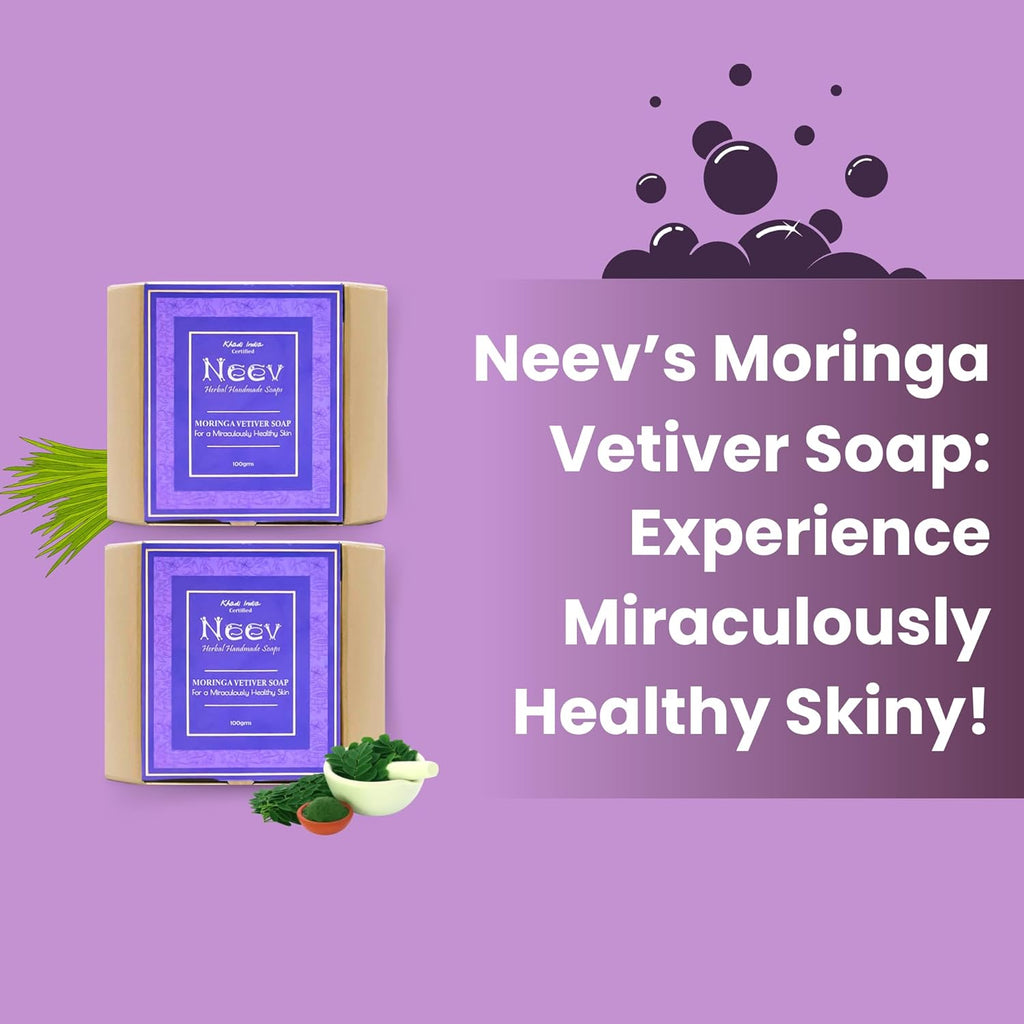 Neev Herbal Handmade Soaps Moringa Vetiver Soap - 100 gms