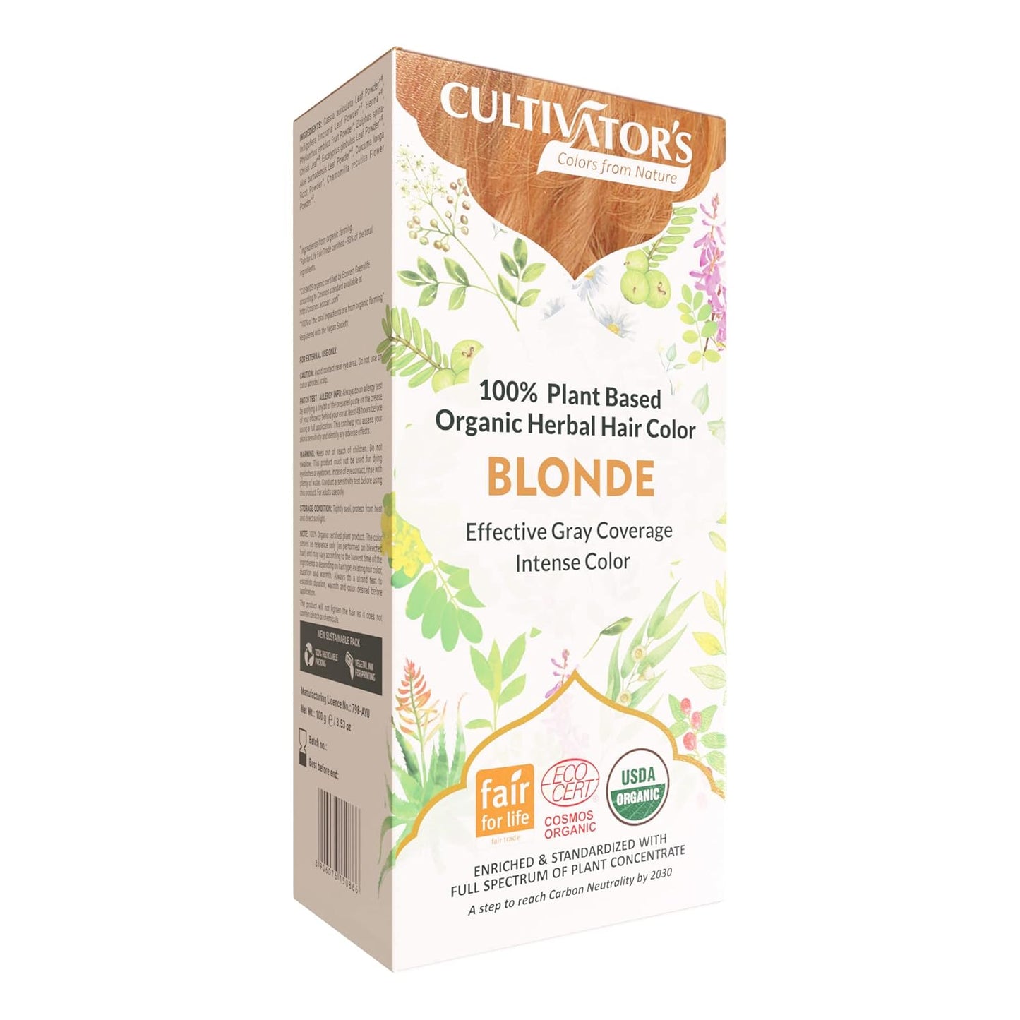 Cultivator's Blonde Organic Herbal Hair Colour - 100 gms