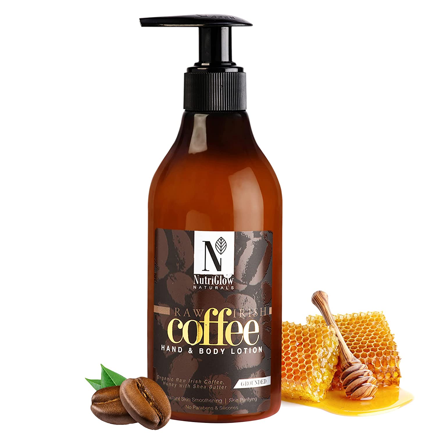 NutriGlow NATURAL'S Raw Irish Coffee Hand and Body Lotion - 300 ml