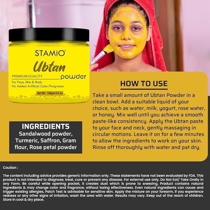 Stamio Ubtan Powder - 100 gms