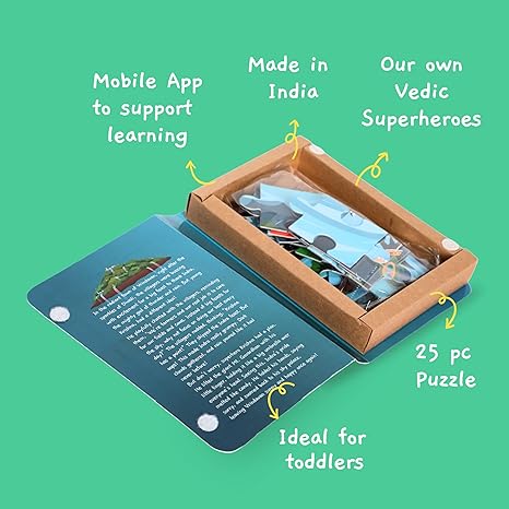 Toynama Educational Toys for Kids Great Giridhar 25 Pcs Jigsaw Puzzles Ages 2+ Cultural Interactive