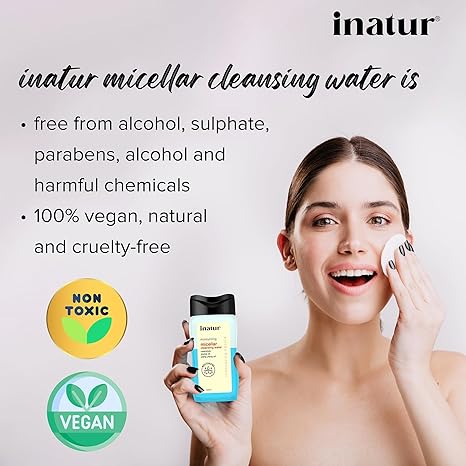 Inatur Micellar Cleansing Water For Makeup Removal - 100 ml