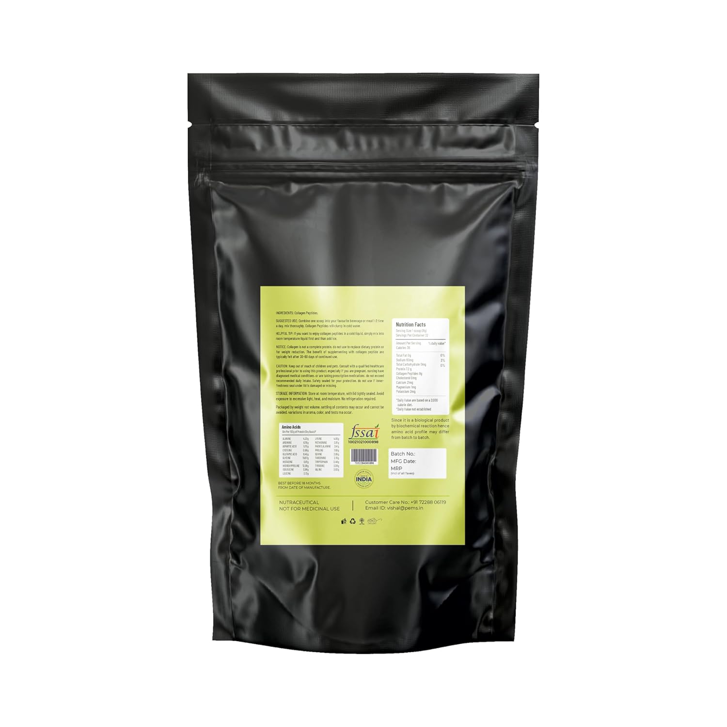 3 Guys Collagen Supplements for Skin, Nails and Hair, Women's Health, 250 gm, Unflavored