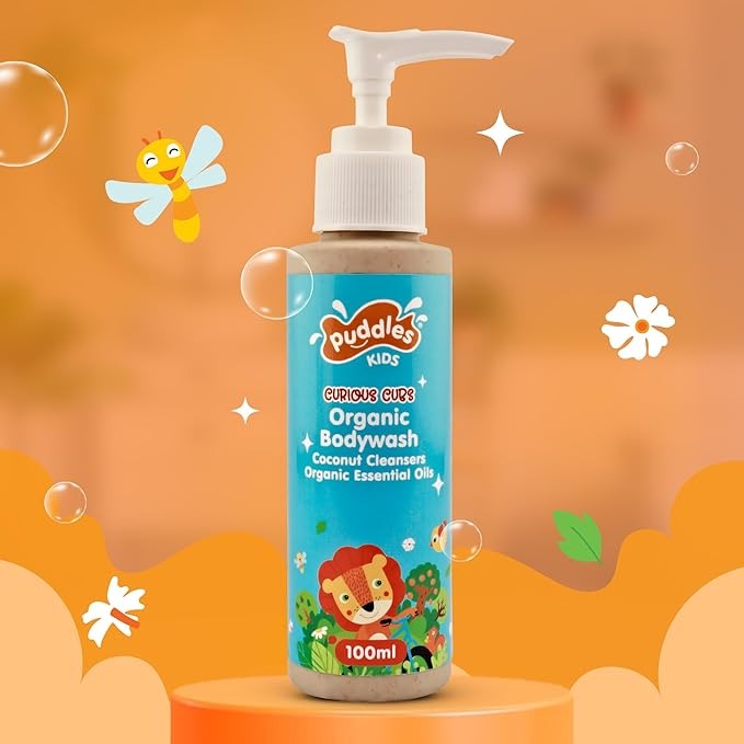 Puddles Organic Nourishing Fruity Gel Bodywash Kids Age 2-12 Years - 100 ml