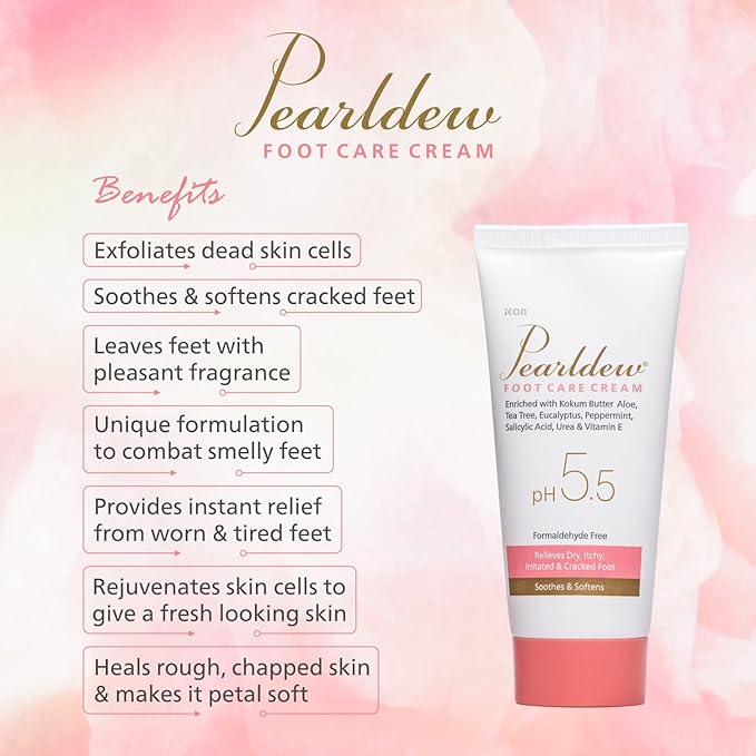 Pearldew Foot Care Cream - 60 Gms | Pack of 2