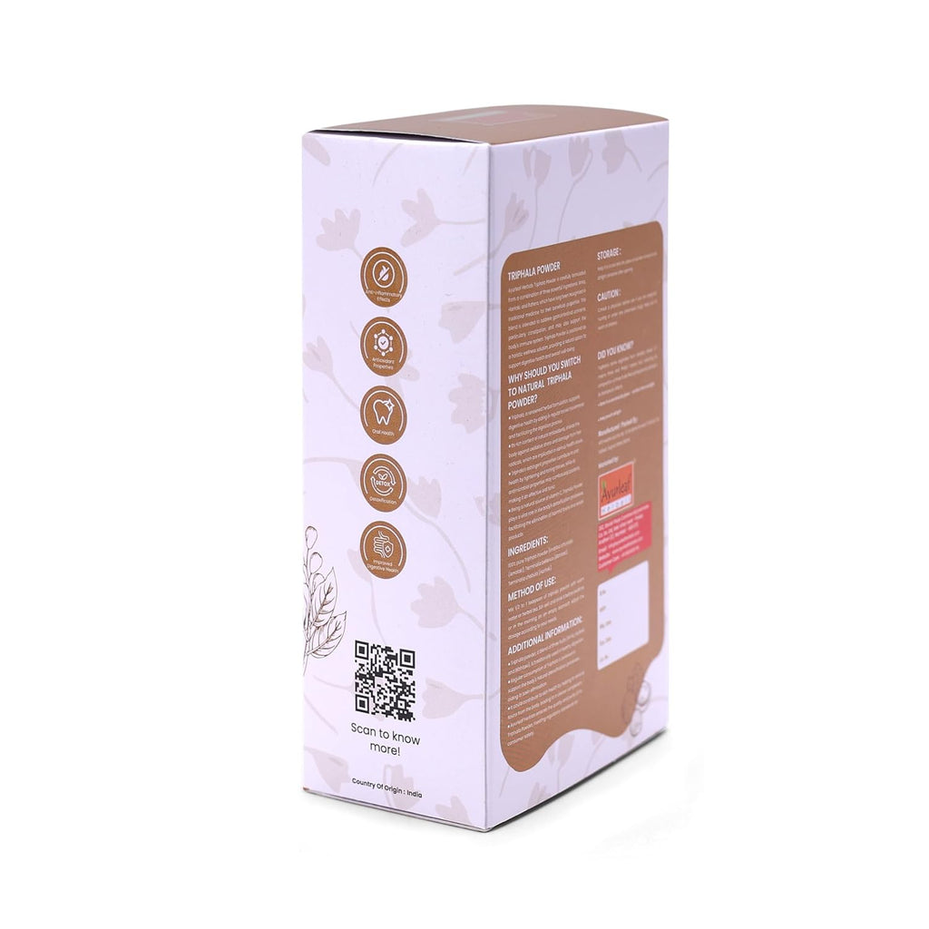 Ayurleaf Herbals Triphala Powder | Supports Healthy Digestion & Improves Bowel Wellness - 200 Gms