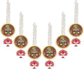 Handmade Artificial Shree Nath Ji Decorative Hanging with Lotus & Garland Set of 6